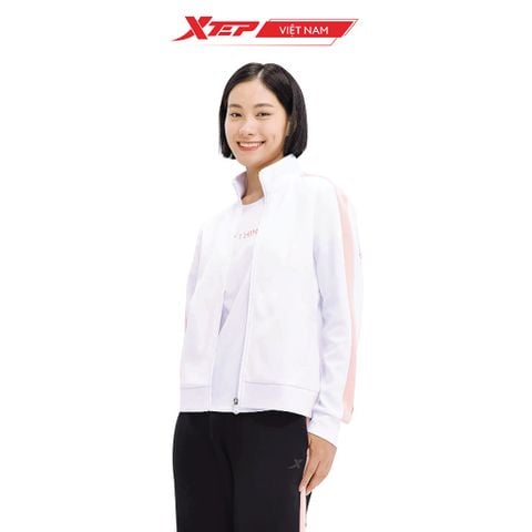 Áo khoác training nữ Xtep, dáng áo trẻ trung năng động, chất liệu mềm mịn 879328410096