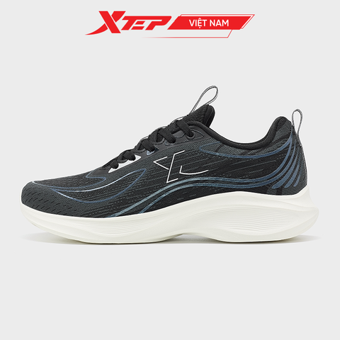 Giày chạy bộ nữ Xtep chính hãng, dáng basic, kiểu dáng bắt mắt hợp thời trang, đế giày lượn sóng mềm mại 877218110014