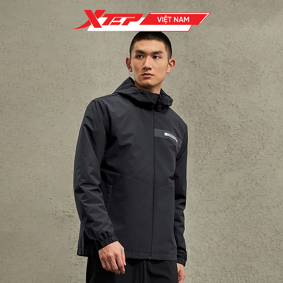  Áo gió Thể Thao Nam Xtep 2 Lớp Có Mũ 977329150351 
