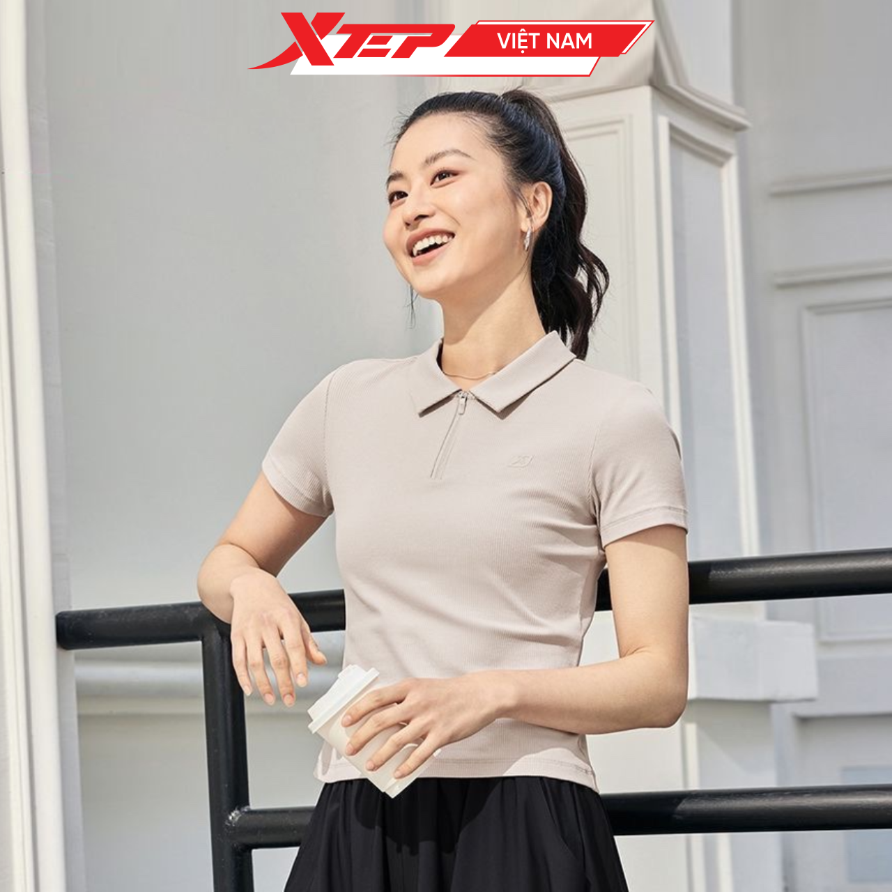  Áo Polo Thể Thao Nữ Xtep 875228020115 