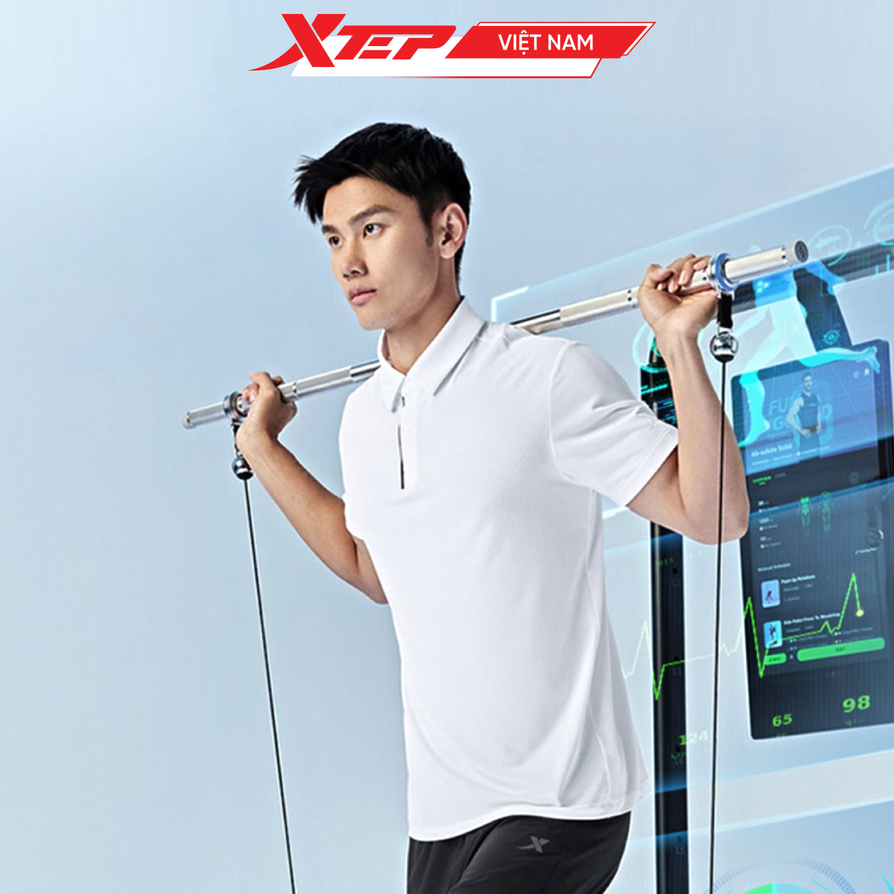  Áo Polo Thể Thao Nam Xtep 875229020076 