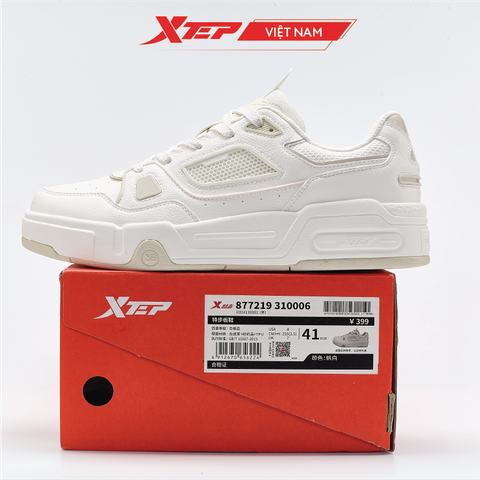  Giày sneaker nam Xtep chính hãng, đế giày thoáng cao tôn dáng khi phối đồ, chất liệu lưới thoáng khí 877219310006 