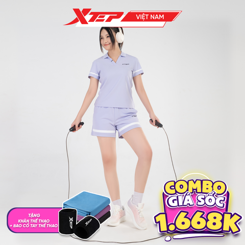 (Chỉ Quần) Bộ Quần Áo Tennis Thể Thao Xtep Nữ 976228607014