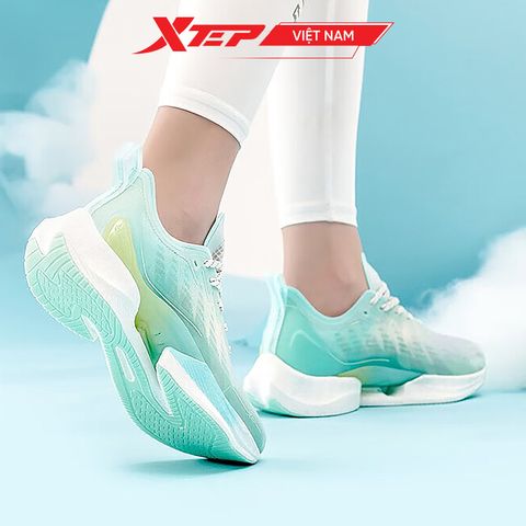  Giày thể thao nữ Xtep hoạ tiết vân sóng, đế giày êm ái, không gây đau chân khi vận động lâu Running lifestyle 978218110058 