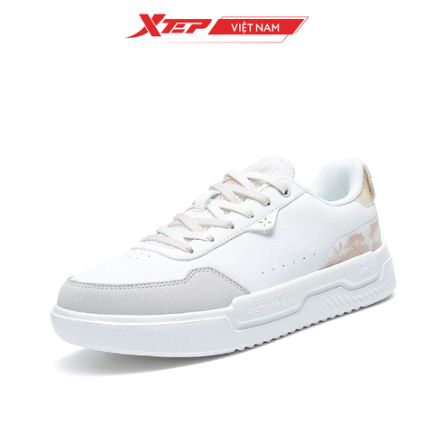 Giày sneaker nữ Xtep màu trắng, đế bằng năng động dễ phối đồ, đế giày mềm mại 878218310017