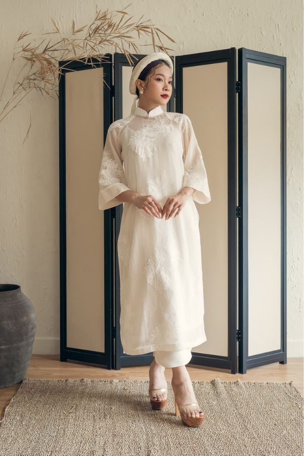 Áo Dài Cách Tân Tay Lửng GEM CONCEPT