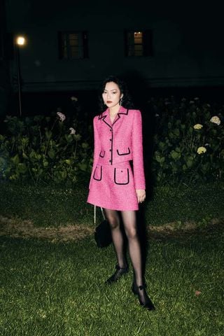 Áo Khoác Tay Dài Viền Đen HUONG BOUTIQUE