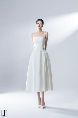 Đầm Midi Hai Dây Dáng Phồng DE NIO