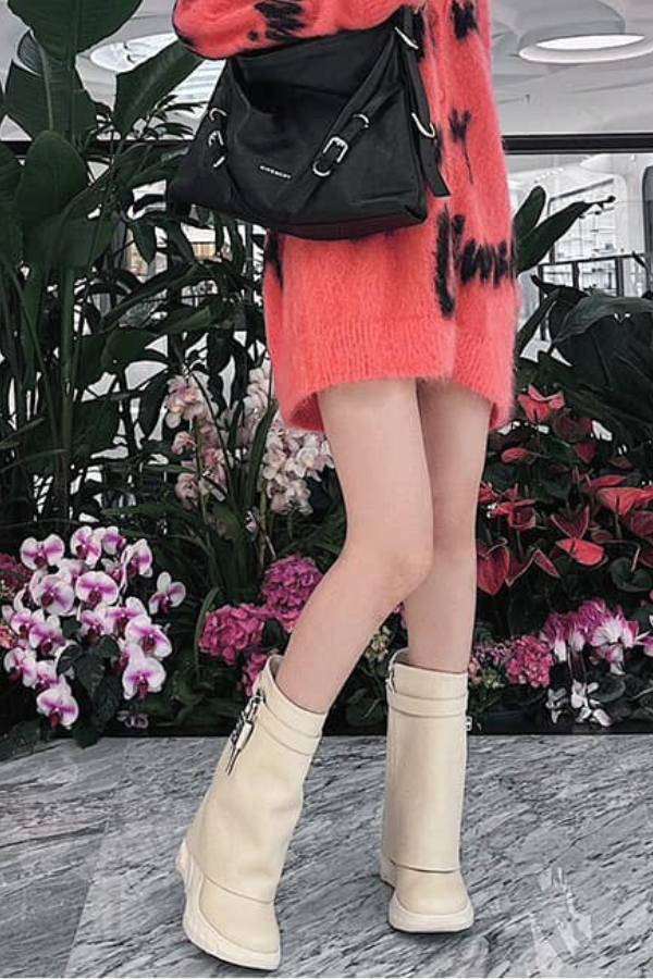 Giày Boot Cổ Gập Khoá Đế Độn OMNES