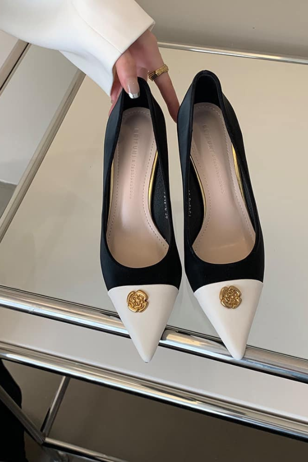 Giày Cao Gót Hoa Trà OMNES