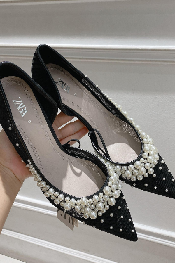 Giày Zara Đính Ngọc OMNES