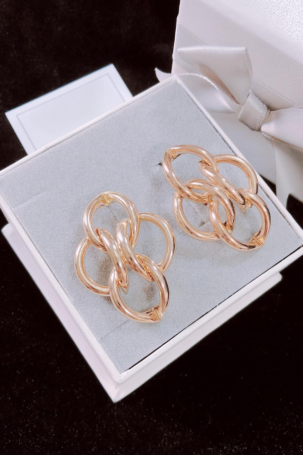 Bông Tai Thả Thiết Kế Chuỗi OMNES