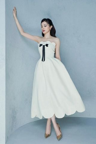 Đầm Midi Đính Nơ Ngực LANE JT