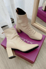 Giày Boot Nhăn Cổ Thấp Gót Vuông OMNES
