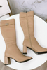 Giày Boot Ống Dài Dây Kéo Mũi Tròn OMNES