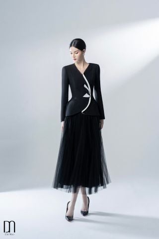 Áo Kiểu Tay Dài x Chân Váy Midi DE NIO