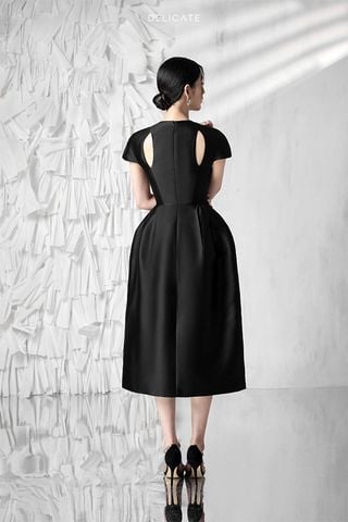 Đầm Midi Vai Kiểu Dáng Phồng DELICATE