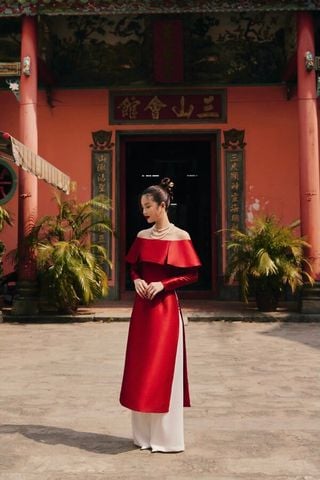Áo Dài Trễ Vai HUONG BOUTIQUE