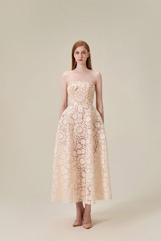 Đầm Midi Cúp Ngực Dáng Phồng LOBBSTER