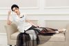 Áo Khoác Ngắn Đính Hoa Chân Váy Midi WHITE PLAN