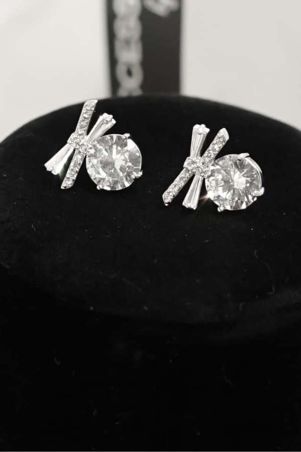 Bông Tai KYDOPAL Nơ Gắn Đá OMNES