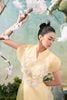 Áo Dài Cổ Trụ Thêu Hoa LAM KHUE DESIGN