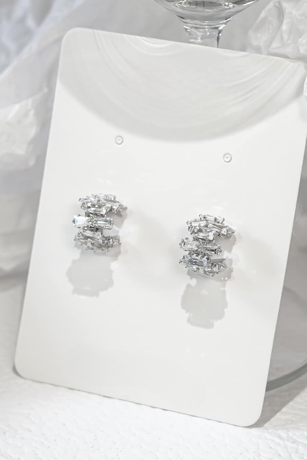 Bông Tai Hợp Kim Phối Đá Pha Lê OMNES