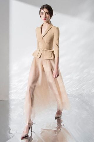 Áo Ngắn x Chân Váy Midi Voan Mỏng LOBBSER