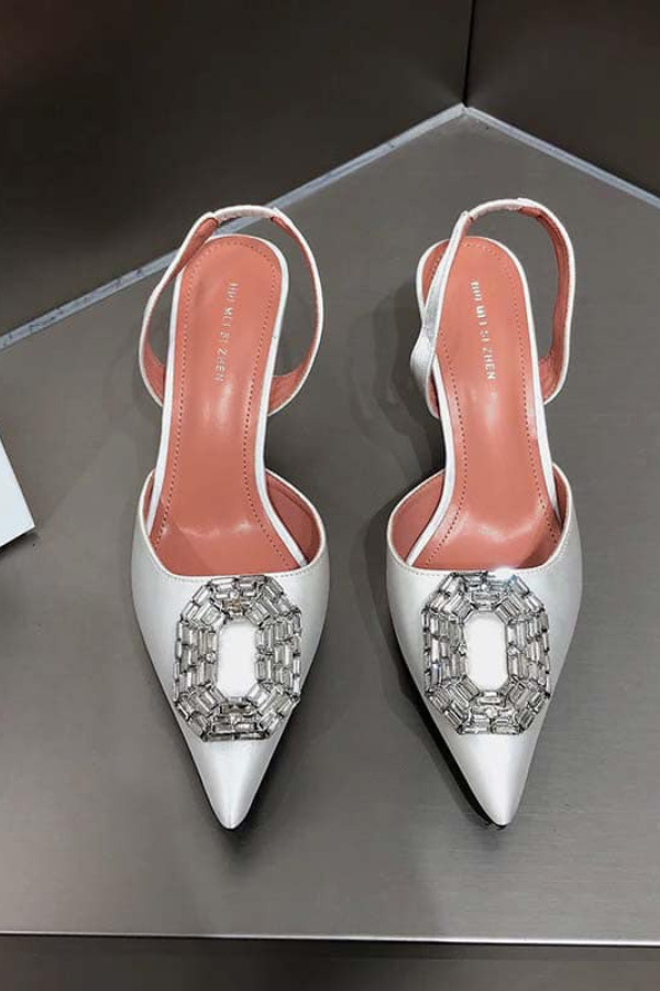 Giày Slingback Tag Đá Tròn OMNES
