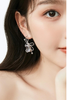 Bông Tai Nơ Khảm Đá Cubic Zirconia OMNES