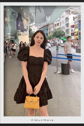 Đầm Ngắn Hai Dây Dáng Phồng MUST HAVE