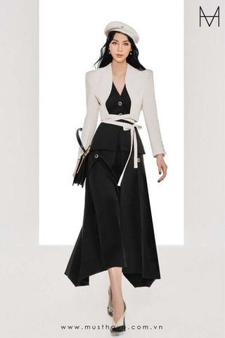 Áo Vest Ngắn x Đầm Midi Đen MUST HAVE