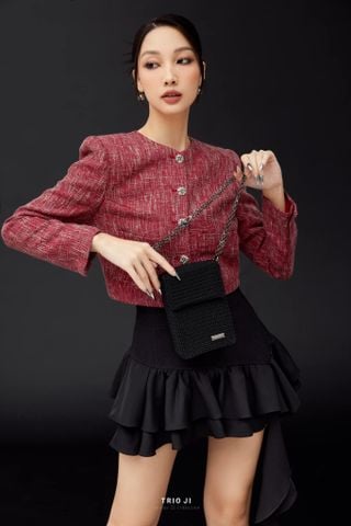 Áo Blazer Ngắn x Chân Váy TRIO JI