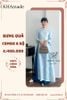 Áo Dài Cách Tân Viền Cổ Đính Cườm Combo Bưng Quả 6 Bộ KHAMADE