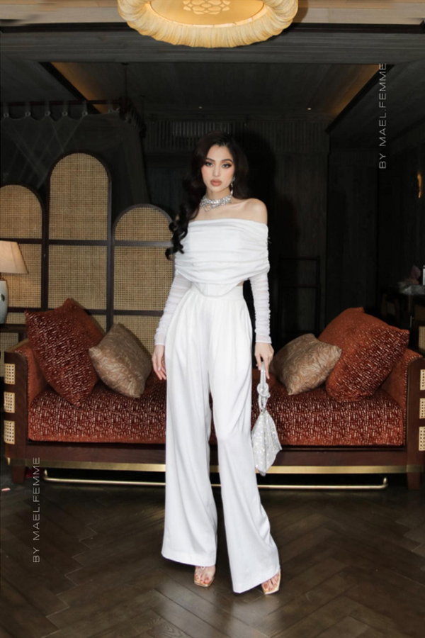 Áo Kiểu Trễ Vai x Quần Dài Dáng Suông MAEL FEMME