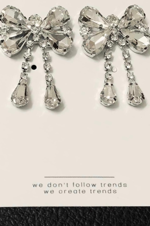 Bông Tai Nơ Đá Lấp Lánh OMNES