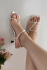 Giày Sandal Dây Mãnh Satin Mềm Mại OMNES