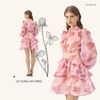 Đầm Ngắn Hoa Tay Dài Xếp Tầng DEAR JOSÉ