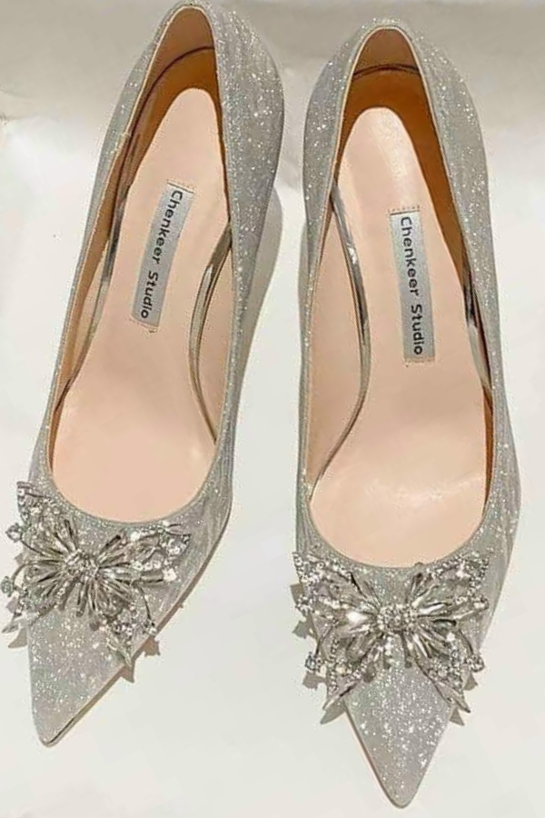 Giày Kim Tuyến Đính Bướm Bướm OMNES