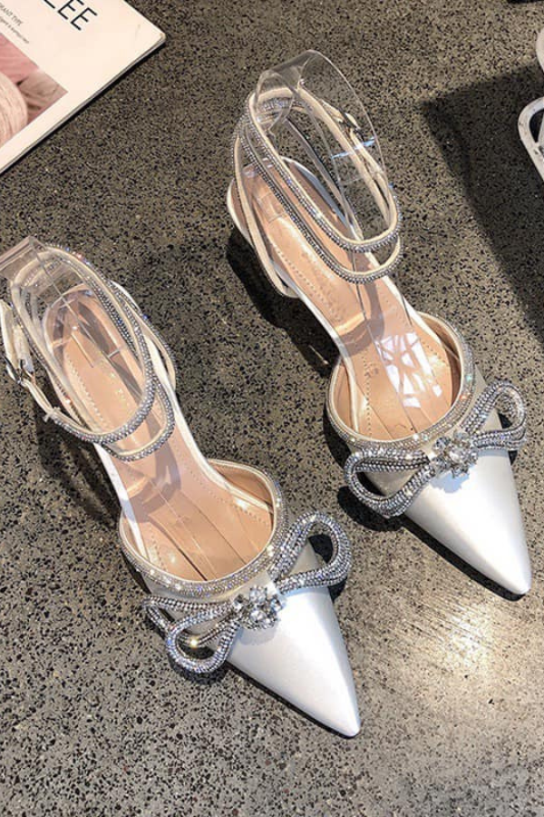 Giày Sandal Nơ Đính Đá OMNES