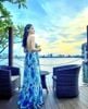 Đầm Maxi Hai Dây Dáng Xòe Hoa Lá XITA