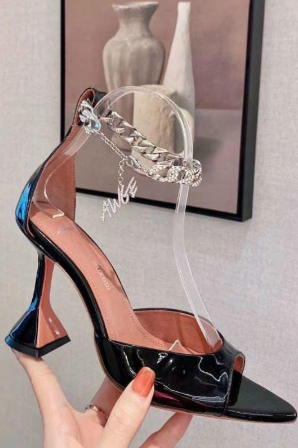 Giày Sandal Mũi Nhọn Quai Xích OMNES