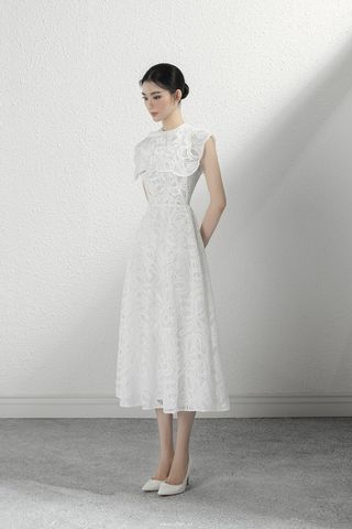 Đầm Midi Dáng Suông Họa Tiết RAFFINÉ