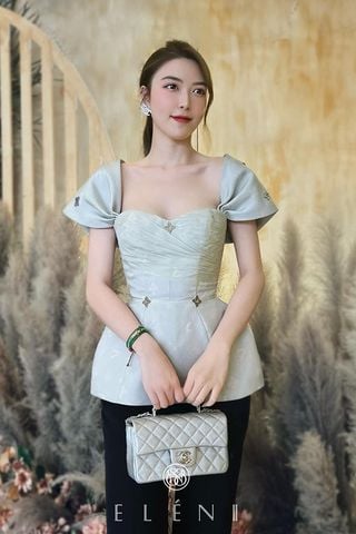 Áo Ngắn Vai Kiểu x Quần Dài ELÉNII