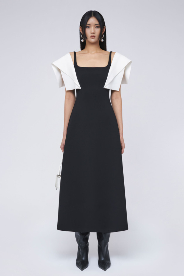 Đầm Midi Tay Kiểu Dáng Xuông CHATS