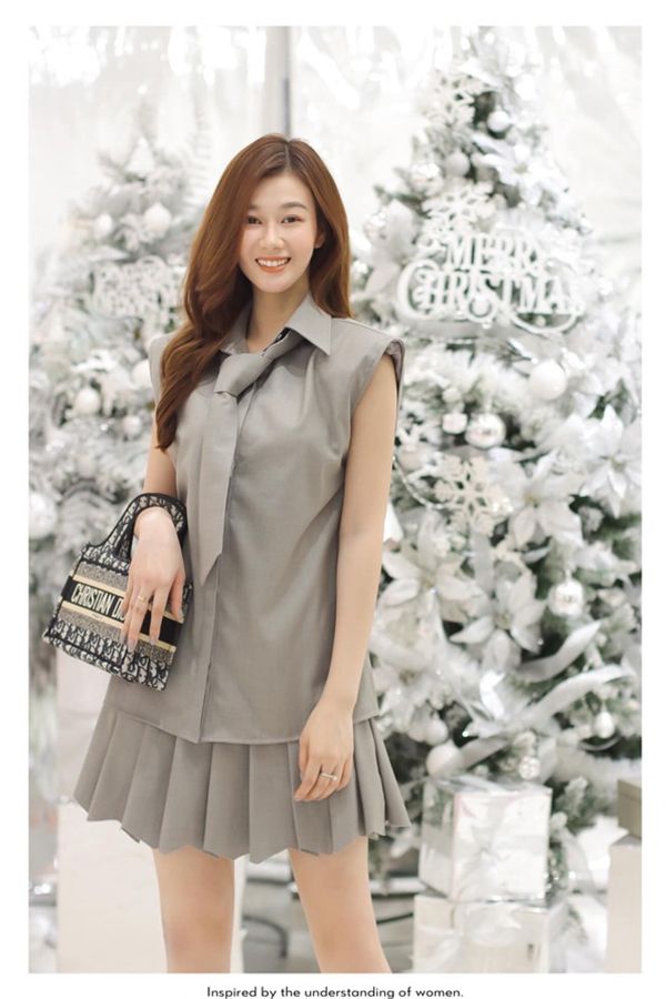 Áo Kiểu Cổ Sơ Mi x Chân Váy Ngắn MA CHERIE