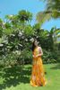 Đầm Maxi Cổ Yếm Hoa Lá Dáng Xòe XITA