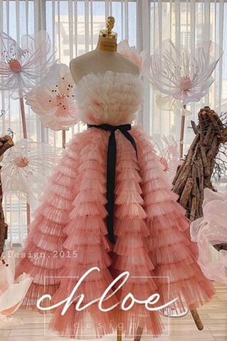 Đầm Ngắn Xếp Tầng Thắt Eo CHLOE DESIGN