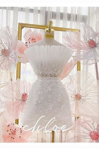 Đầm Ngắn Đính Hoa CHLOE DESIGN