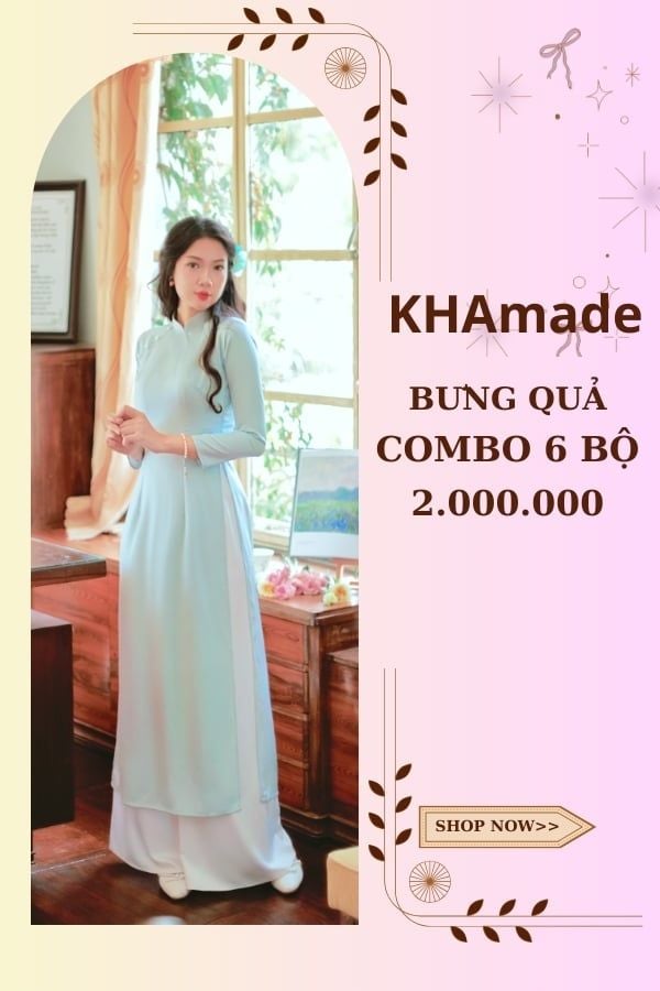 Áo Dài Cách Tân Nữ Combo Bưng Quả 6 Bộ KHAMADE